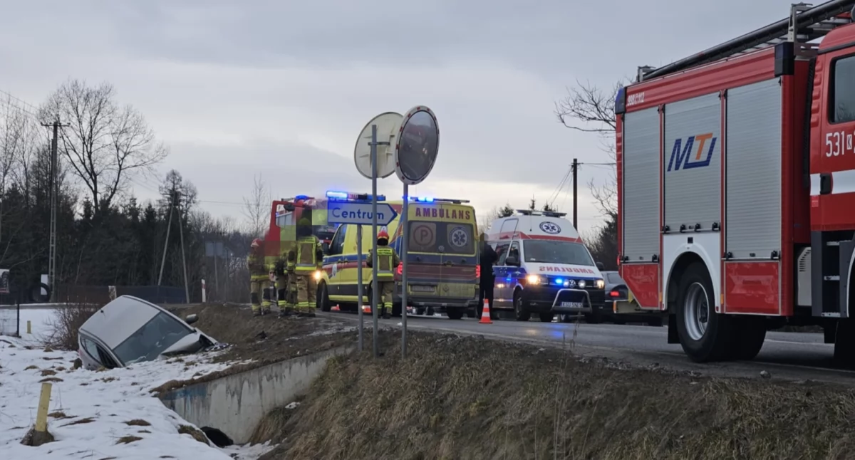 Zdarzenie drogowe w Kojszówce.