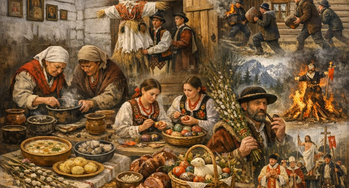 Dawne zwyczaje, wierzenia wielkopostne i wielkanocne na Podhalu