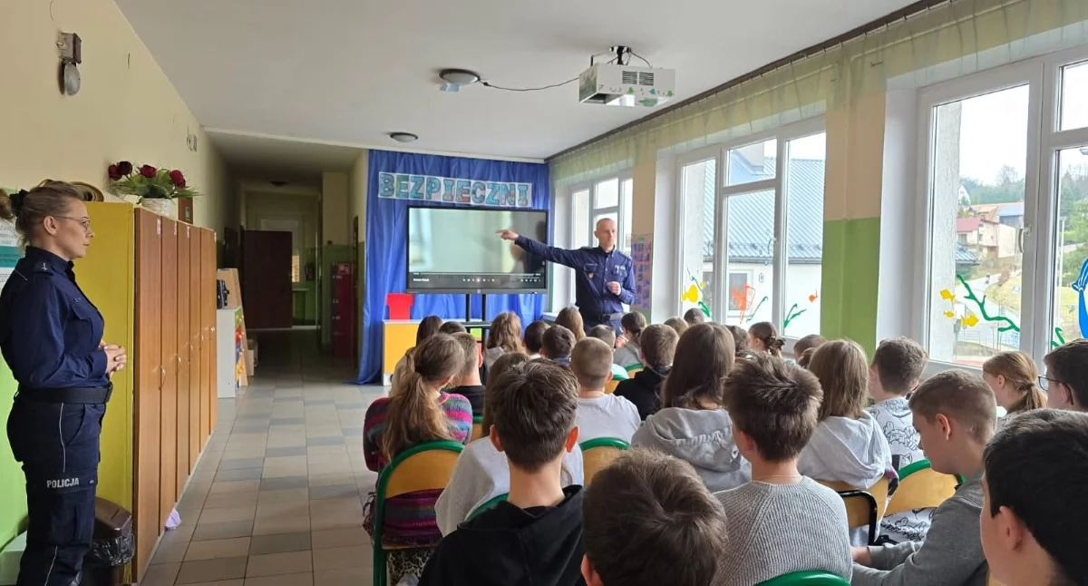 Spotkanie profilaktyczne z uczniami klas V–VIII w Marcówce