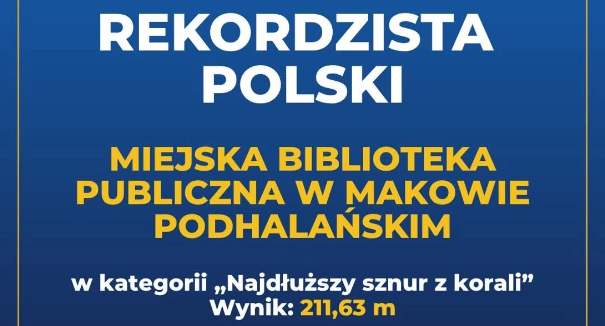 Rekord Polski na najdłuższy sznur korali oficjalnie zatwierdzony!