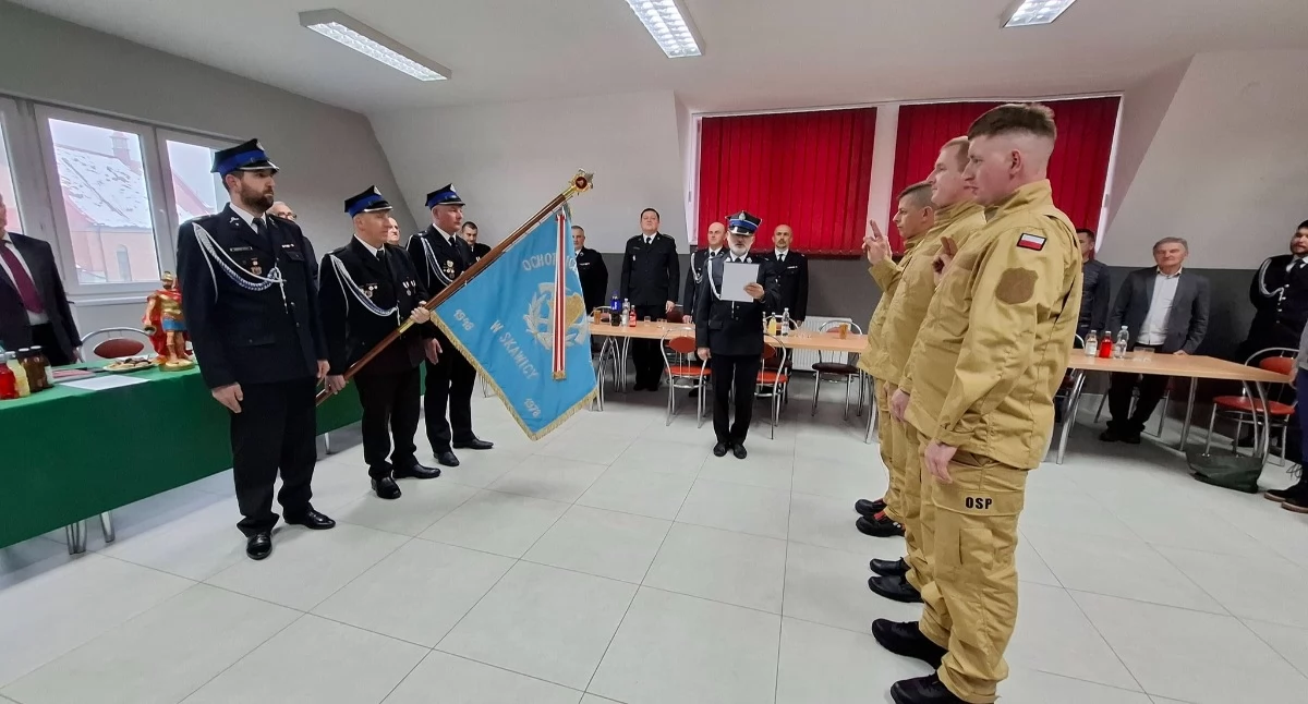 Walne zebranie OSP Skawica Centrum – trzech nowych druhów