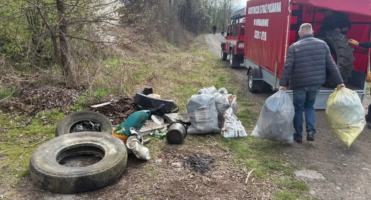 150 worków śmieci z lasów i pól. Jordanów znów „bije rekord”, ale nikt nie ma powodów do dumy