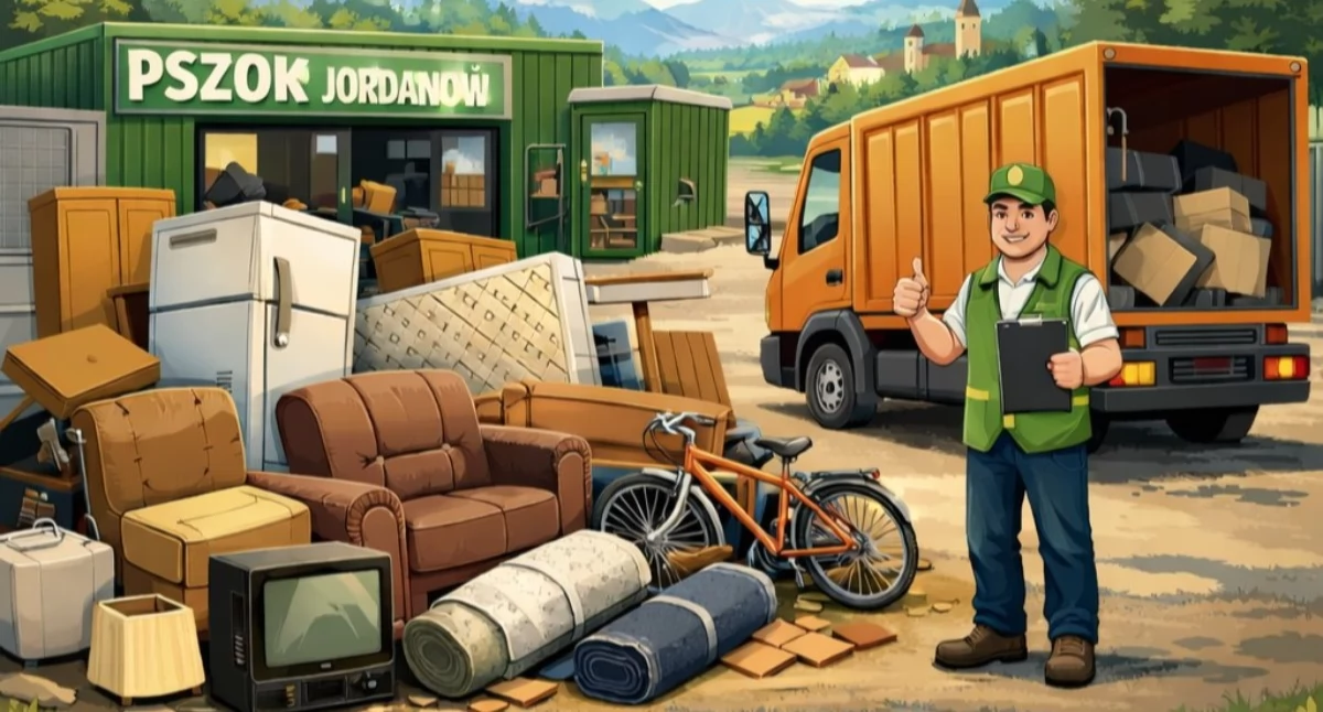 PSZOK w Jordanowie otwarty dla mieszkańców wybranych ulic. Zbiórka odpadów wielkogabarytowych 24 kwietnia