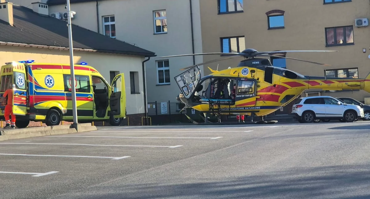 Lądowanie LPR w Jordanowie. 13-latek ranny po wypadku na jednośladzie
