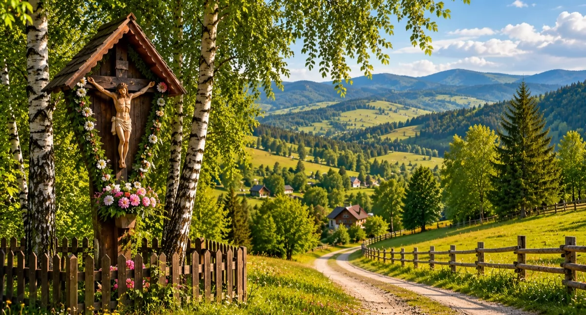 Zesłanie Ducha Świętego zwane Zielonymi Świątkami, dawne tradycje ludowe w Beskidach