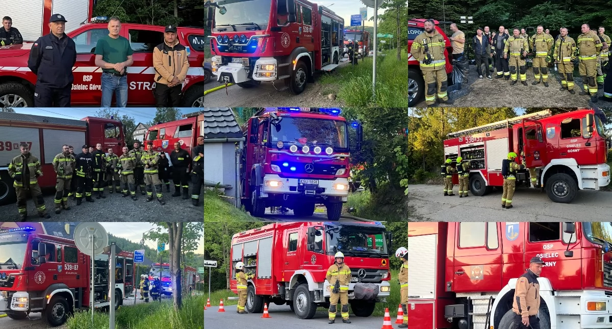 Ćwiczenia taktyczno-bojowe strażaków w Osielcu.
