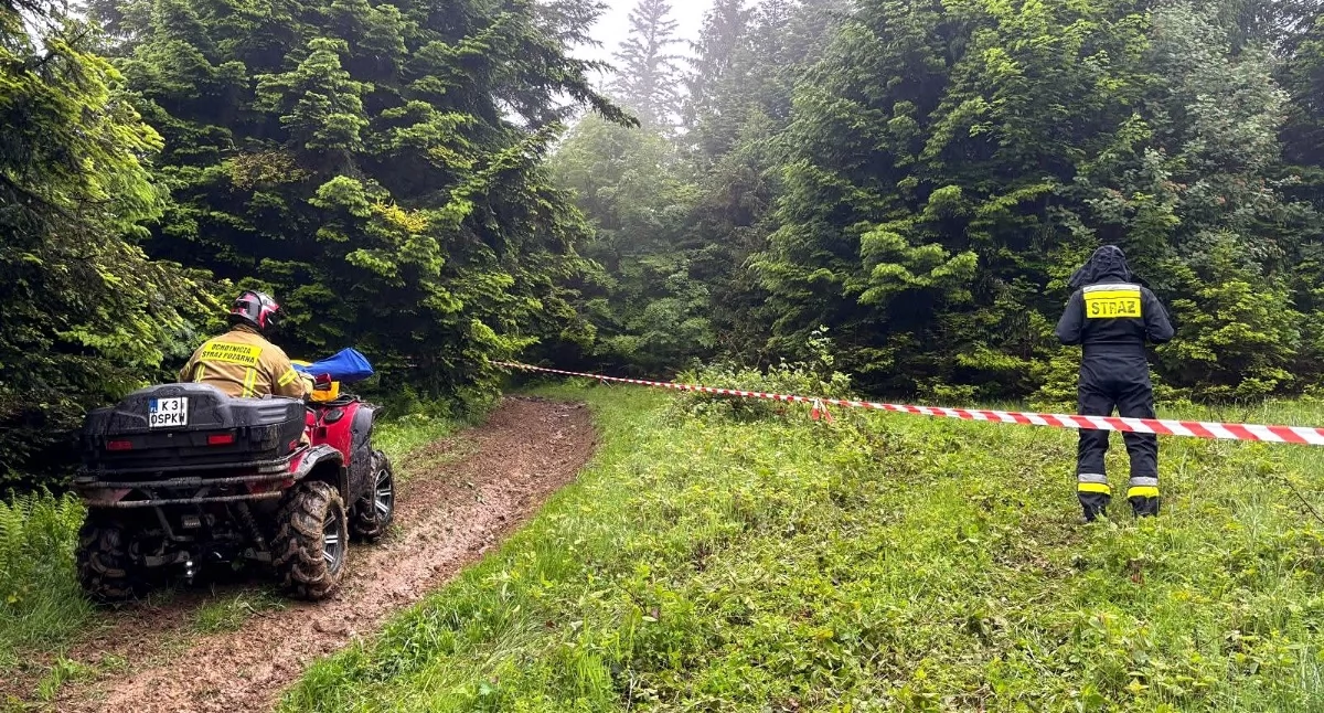 Katastrofa śmigłowca pod Mszaną Dolną. Zginął pilot maszyny