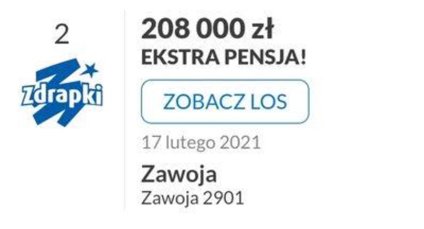 Ktoś wygrał w Zawoi 208 tysięcy złotych!