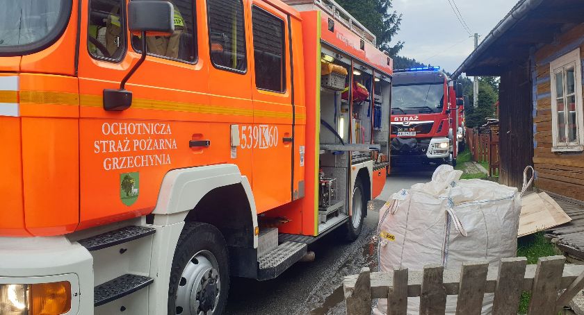 Pożar suszarni drewna w Grzechyni 