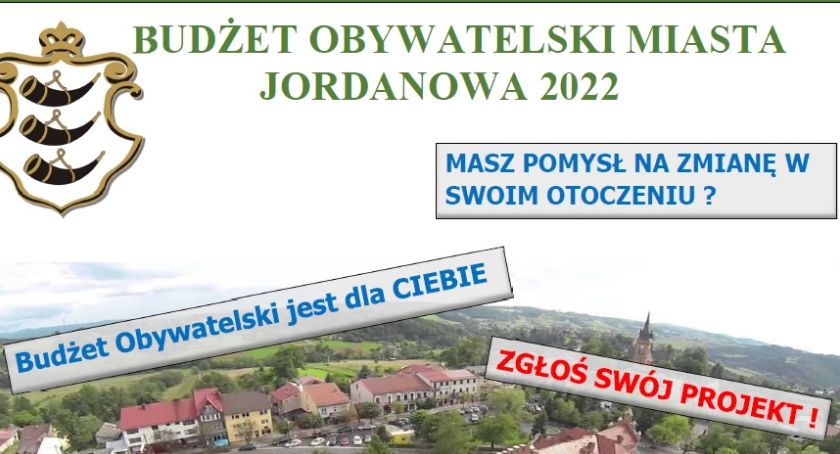Już w poniedziałek można złożyć wniosek do jordanowskiego budżetu obywatelskiego
