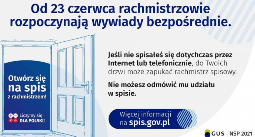 Od 23 czerwca br. rachmistrzowie spisowi rozpoczynają realizację wywiadów bezpośrednich w terenie