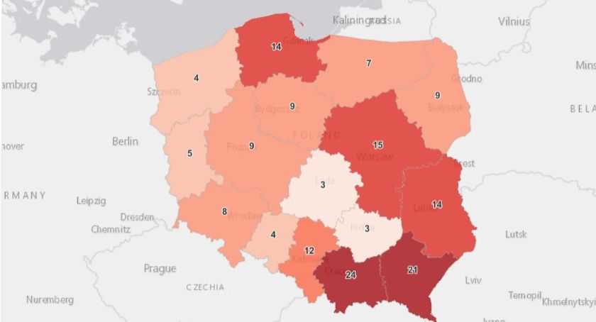 Procentowy przyrost zakażonych zaczyna być widoczny 