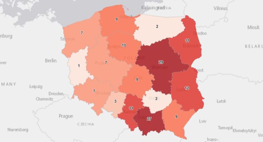 Małopolska i Mazowsze na celowniku koronawirusa