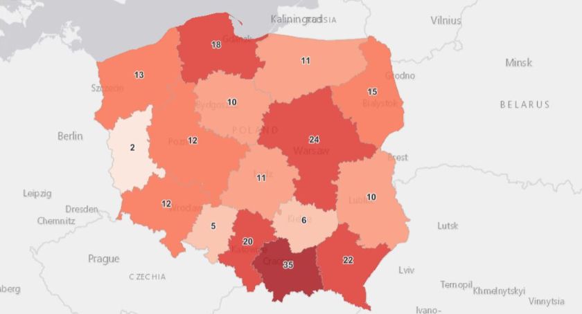 Mazowsze z Małopolską zamieniło się miejscami 