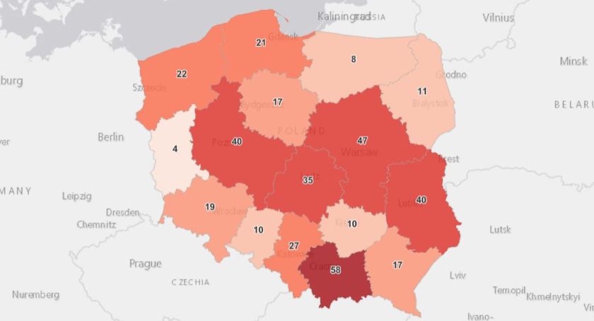 Zakażonych więcej niż wczoraj 