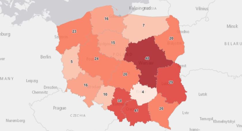 O kilkudziesięciu zakażonych mniej niż wczoraj 