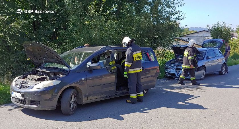 Przedpołudniowa kolizja w Bieńkówce 