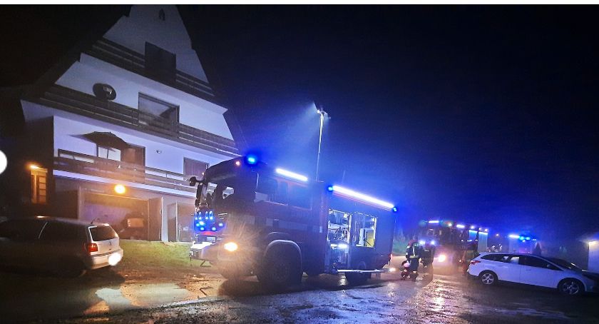 Nocny pożar w kotłowni 