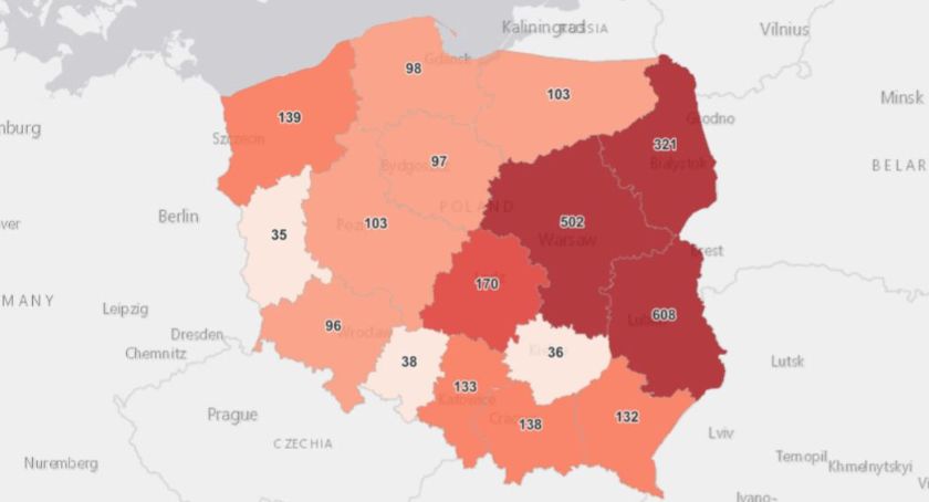 Trzy województwa nadal zawyżają skalę pandemii 