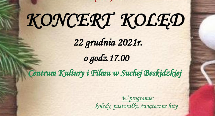 Koncert kolęd i pastorałek w Centrum Kultury i Filmu oraz na portalu Sucha24.pl