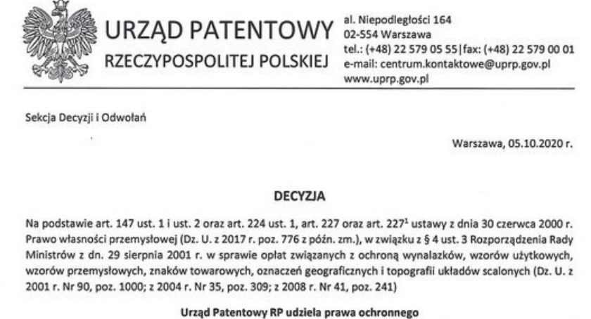Kolejna fala oszustw! - fałszywe pisma podszywające się pod decyzje Prezesa Urzędu Patentowego Rzeczypospolitej Polskiej