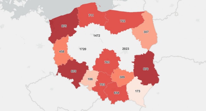 Więcej niż wczoraj, dużo mniej niż przed tygodniem. Jednak wirus zabrał też ludzkie życia