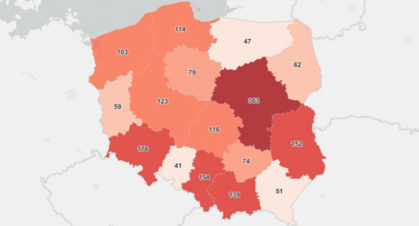 Wtorkowe dane epidemiczne 