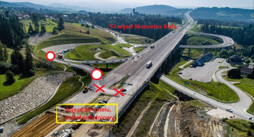 Będą utrudnienia na zakopiance. Ma to związek z budową tunelu 