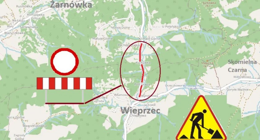 Wieprzec, Żarnówka: Przez dwa tygodnie będą zamykać drogę 