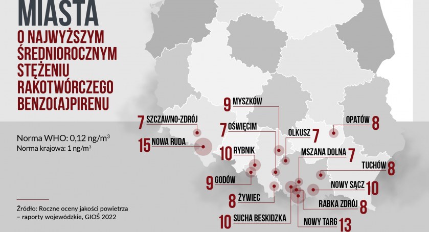 Smogowy ranking miast – Polski Alarm Smogowy wskazuje liderów zanieczyszczenia