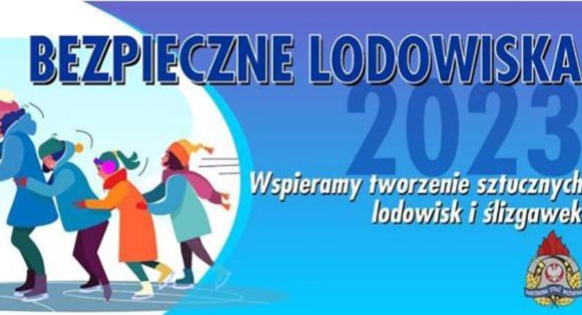 Strażacy udzielają wsparcia w utworzeniu bezpiecznego lodowiska 2023
