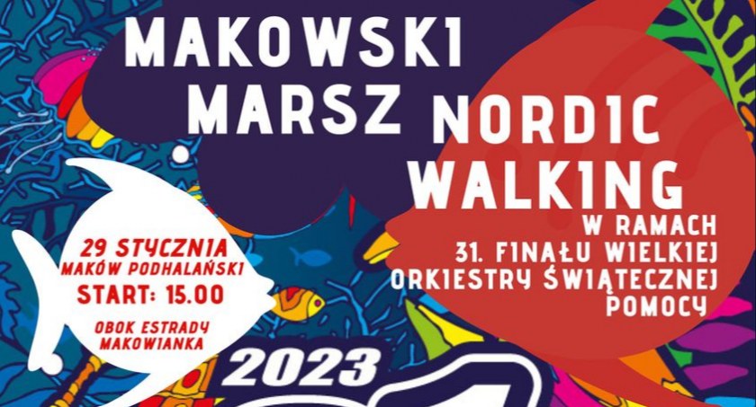 Orkiestrowy nordic walking w Makowie Podhalańskim