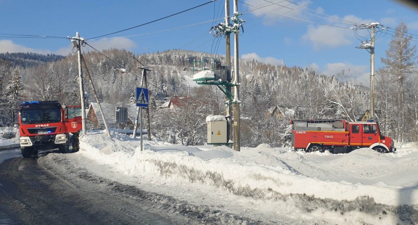 Zawoja. Pożar w przewodzie kominowym