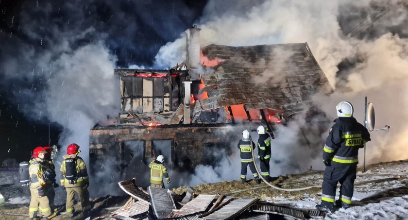 Zawoja Ryżowana: Pożar drewnianego domu! (video) (Aktualizacja)