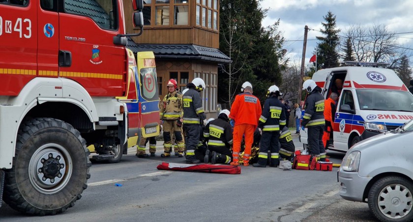 Zawoja: Dwie osoby poszkodowane w wypadku 