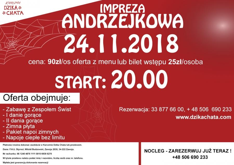 Impreza Andrzejkowa 2018 w Karczmie Dzika Chata!