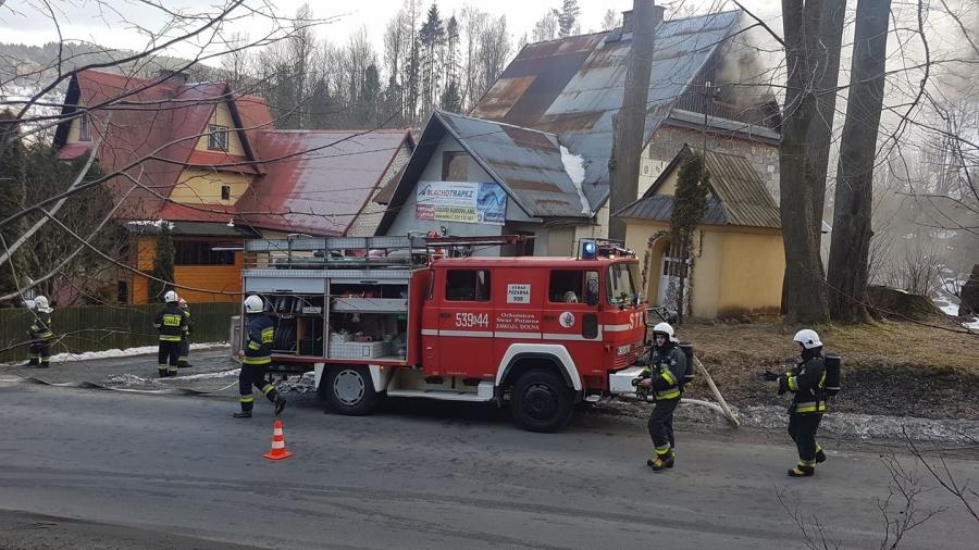 Dym nad Zawoją. Akcja straży