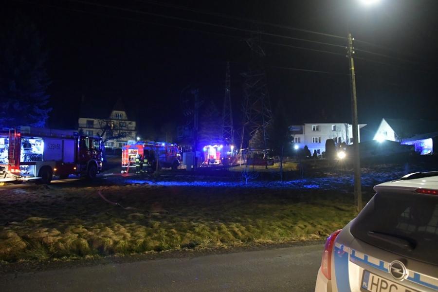 Pożar poddasza w Grzechyni