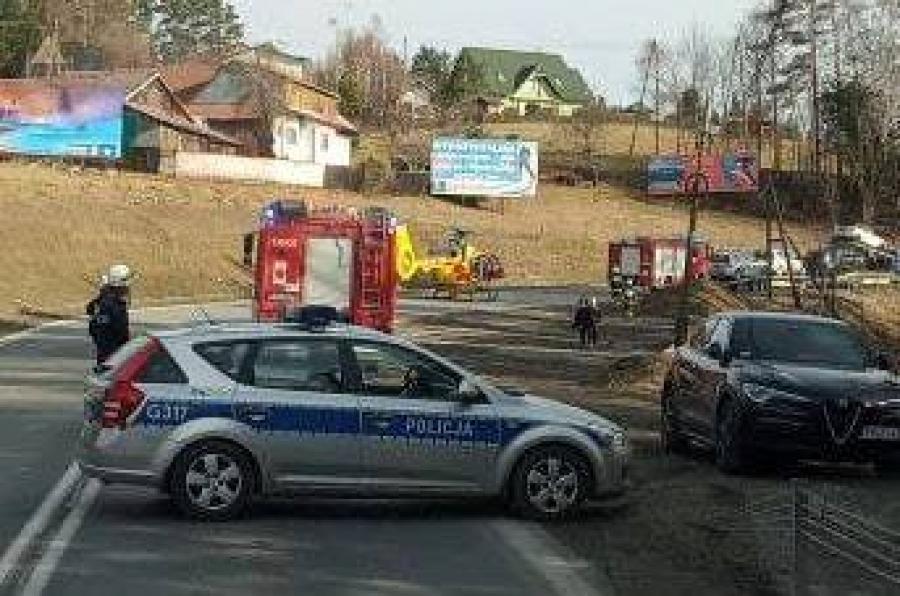 Wypadek w Naprawie, utrudnienia na zakopiance