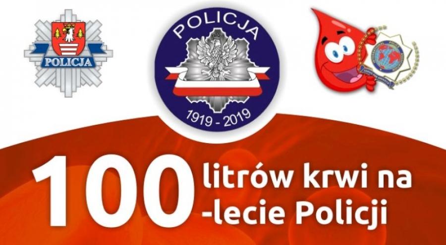 100 litrów krwi na 100-lecie Policji w Suchej Beskidzkiej.