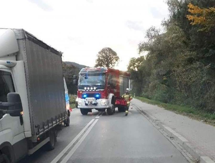 Zderzenie w Budzowie, jedna osoba w szpitalu