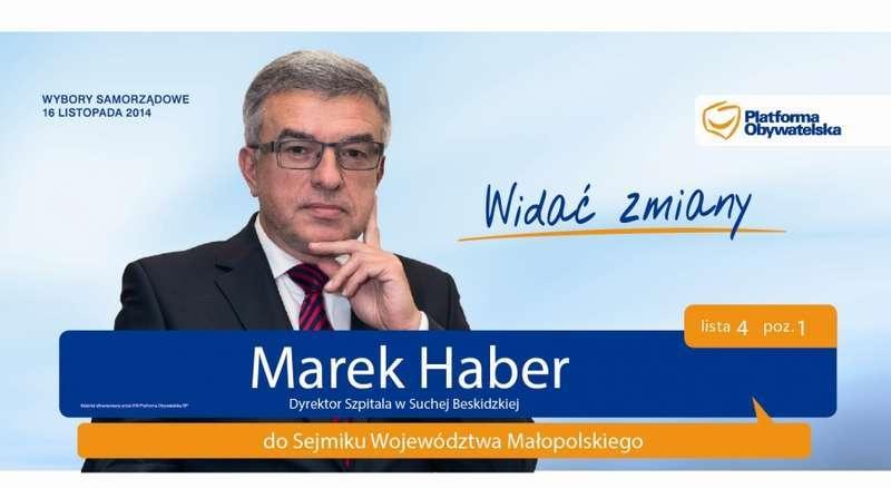 Marek Haber - kandydat do Sejmiku Województwa Małopolskiego