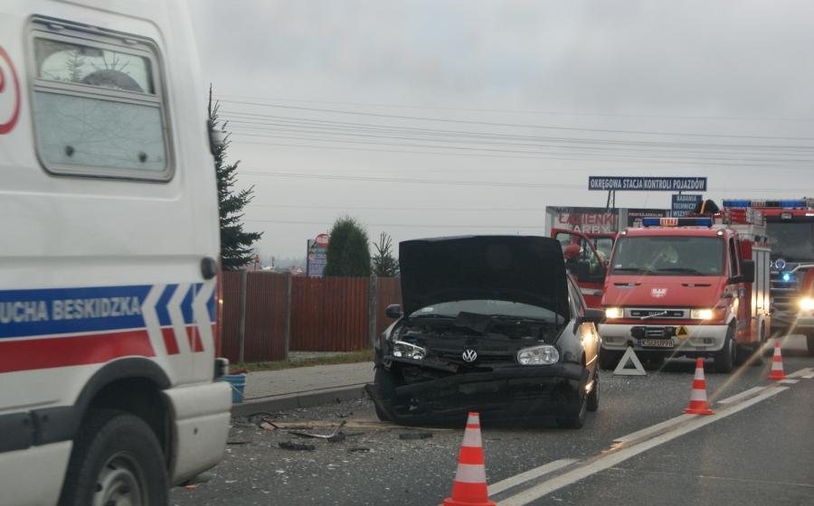 Wypadek w Jordanowie. Spore utrudnienia