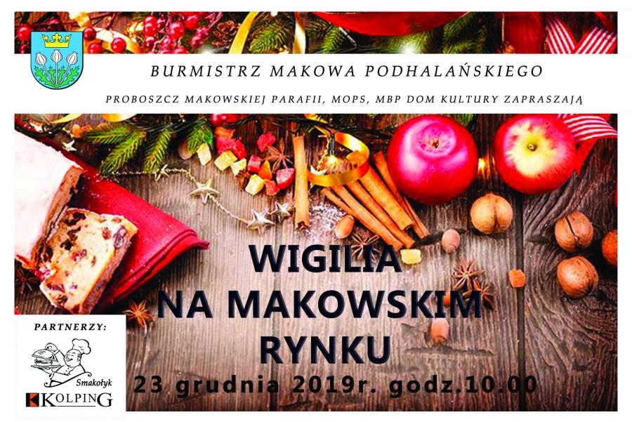 Wigilia na makowskim Rynku