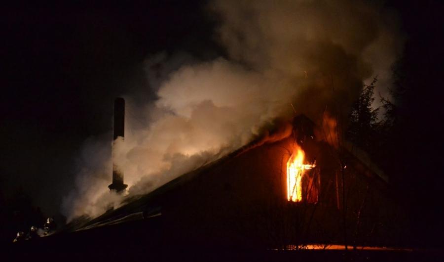 Pożar zakładu stolarskiego w Białce ZDJĘCIA