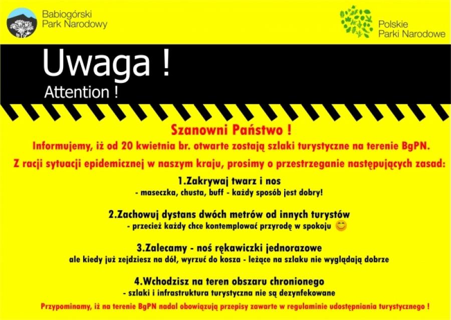 Szlaki Babiogórskiego Parku Narodowego ponownie otwarte