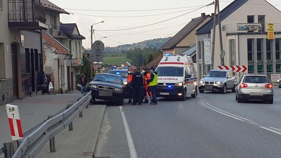 Jordanów. Nietrzeźwy kierowca spowodował kolizję