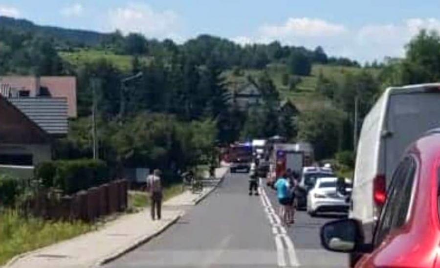 Skawica: Cztery aut rozbite, trzy osoby poszkodowane
