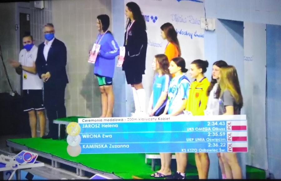 Ewa Wrona podwójną medalistką MP w pływaniu 14-latków!