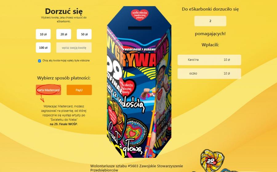 WOŚP nie przestaje grać. Sposobów pomagania jest kilka. Zapełnijmy wirtualną puszkę